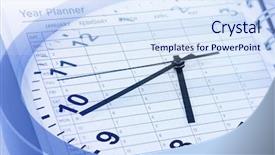  Presentation with planner - Cool new slide set with clock face and year planner backdrop and a  colored foreground