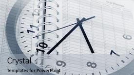  Presentation with clock face - Audience pleasing slide set consisting of clock face and year planner backdrop and a  colored foreground