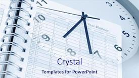  Presentation with planner - Colorful theme enhanced with clock face and year planner backdrop and a  colored foreground