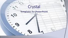  Presentation with planner - Colorful theme enhanced with clock face and year planner backdrop and a  colored foreground