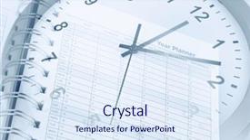  Presentation with clock face - Beautiful PPT layouts featuring clock face and year planner backdrop and a  colored foreground