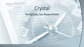  Presentation with clock face - Presentation having clock face and year planner background and a  colored foreground