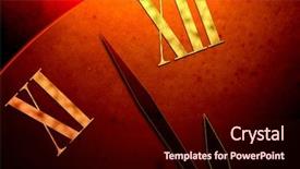  Presentation with clock face - Theme enhanced with clock face background with end background and a wine colored foreground