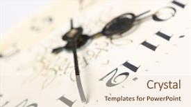  Presentation with clock face - Amazing slide set having clock face hands backdrop and a cream colored foreground
