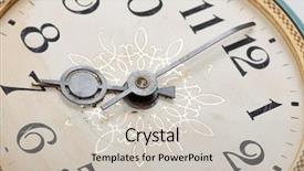  Presentation with clock face - PPT layouts enhanced with clock face hands background and a light gray colored foreground
