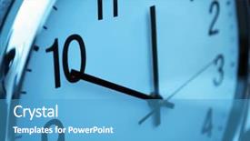  Presentation with clock face - Colorful slides enhanced with clock face in blue light backdrop and a teal colored foreground