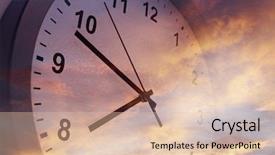  Presentation with clock face - Slides with clock face in bright sky background and a lemonade colored foreground