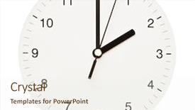  Presentation with clock face - Amazing slides having clock face isolated on white backdrop and a sky blue colored foreground