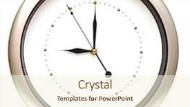  Presentation with clock face - Audience pleasing slide deck consisting of clock face isolated on white backdrop and a cream colored foreground