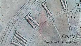  Presentation with sun clock - PPT theme featuring clock face on sun dial background and a light gray colored foreground