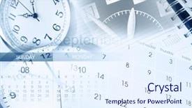  Presentation with diary - Presentation featuring clock faces calendars and diary background and a sky blue colored foreground