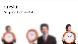  Presentation with focus - Slides consisting of clock focus on the right background and a white colored foreground