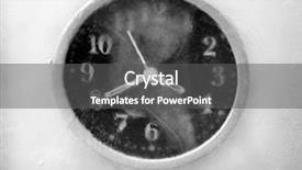  Presentation with ice frozen - Slides having clock frozen in ice representing background and a  colored foreground