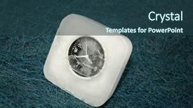  Presentation with ice frozen - Amazing PPT layouts having clock frozen in ice representing backdrop and a  colored foreground
