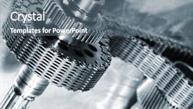  Presentation with titanium - Presentation theme enhanced with clock gears - titanium and steel cogs powered background and a ocean colored foreground
