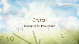  Presentation with old clock time antique - Cool new presentation with clock grass and sky spring backdrop and a  colored foreground