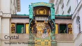  Presentation with clock - Audience pleasing presentation consisting of clock in hoher markt - vienna backdrop and a coral colored foreground