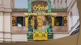  Presentation with clock - Audience pleasing slides consisting of clock in hoher markt - vienna backdrop and a tawny brown colored foreground