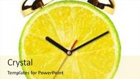  Presentation with fruit - Theme with fruit isolated on white background and a yellow colored foreground