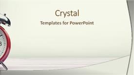  Presentation with green morning - Colorful PPT theme enhanced with clock morning wake-up time backdrop and a cream colored foreground