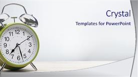  Presentation with classic - Theme featuring clock morning wake-up time background and a sky blue colored foreground