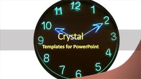  Presentation with wood simple - Presentation theme having clock neon time passing simple background and a wine colored foreground