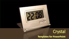  Presentation with reflection - Audience pleasing slides consisting of clock on a black background with reflection backdrop and a tawny brown colored foreground