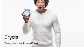  Presentation with vintage clock - Audience pleasing PPT theme consisting of clock over isolated background scare backdrop and a white colored foreground