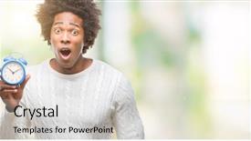  Presentation with vintage clock - Beautiful slides featuring clock over isolated background scare backdrop and a light gray colored foreground