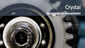  Presentation with mechanic gears - PPT theme consisting of clock parts - close up view of gears background and a  colored foreground