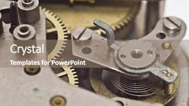  Presentation with old roman empire - Slides having clock parts - old clockwork macro background and a  colored foreground