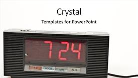  Presentation with clock - Audience pleasing presentation consisting of clock showing 7 24 isolated backdrop and a white colored foreground
