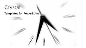  Presentation with clock - Presentation theme featuring clock-showing-time-speeding-away background and a  colored foreground