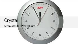  Presentation with silver - Theme with clock time year passing simple background and a light gray colored foreground