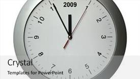  Presentation with silver - Presentation theme with clock time year passing simple background and a light gray colored foreground