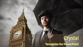  Presentation with tower - Amazing presentation having clock tower - gentleman with big ben backdrop and a  colored foreground