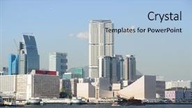  Presentation with union jack flag and clock tower - Beautiful PPT theme featuring clock tower and cultrual centre backdrop and a light blue colored foreground