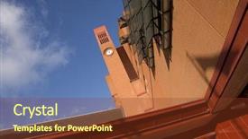  Presentation with international - Beautiful presentation theme featuring clock tower of the british library adjacent to st pancras international station in london backdrop and a tawny brown colored foreground