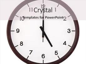 Clockface Classic Analog Clock Pointing PPT template 1 | CrystalGraphics
