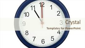  Presentation with clock - Cool new slide set with clockface - clock showing 11 o'clock backdrop and a cream colored foreground