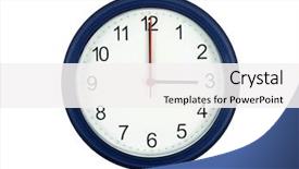  Presentation with clock - PPT theme consisting of clockface - clock showing 3 o'clock background and a white colored foreground