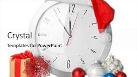  Presentation with clock countdown - Amazing PPT layouts having clockface - clock with santa hat backdrop and a  colored foreground