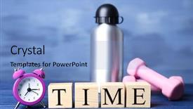  Presentation with bottle - Cool new slide deck with clockface - cubes alarm clock and bottle backdrop and a  colored foreground