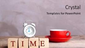  Presentation with alarm - Amazing presentation theme having clockface - cubes with alarm clock backdrop and a light gray colored foreground