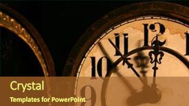  Presentation with old clock time antique - Audience pleasing slide set consisting of clockface - old antique clock face backdrop and a  colored foreground