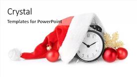  Presentation with clock countdown - Slide deck enhanced with clockface - retro alarm clock decorations background and a white colored foreground