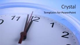  Presentation with minute - Amazing PPT theme having clockface - time shows one minute backdrop and a  colored foreground
