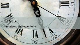  Presentation with timeline - Presentation theme enhanced with clockface timeline - detail of an old analogue background and a light gray colored foreground