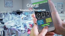  Presentation with hand holding puzzle piece - Audience pleasing theme consisting of clockmanufacturing - hand holding smartphone against image backdrop and a  colored foreground