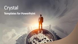  Presentation with time - Presentation theme having clockmanufacturing - when time is passing mixed background and a  colored foreground